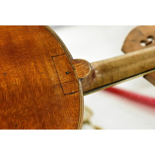 1085 - Vintage Violin, 37.5cm body length, no makers label.