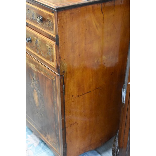 3001 - Victorian Mahogany Inlaid Bookcase on Base