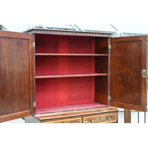 3001 - Victorian Mahogany Inlaid Bookcase on Base