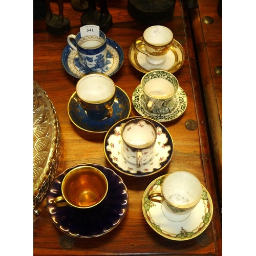 541 - Assorted Cabinet Cups and Saucers