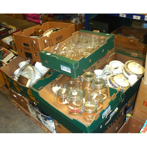 86 - 14 Boxes - Kitchen Items, Assorted China and Glass