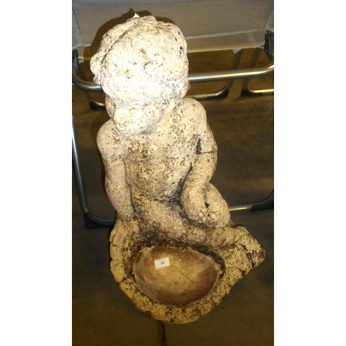 89 - Reconstituted Stone Figural Bird Bath