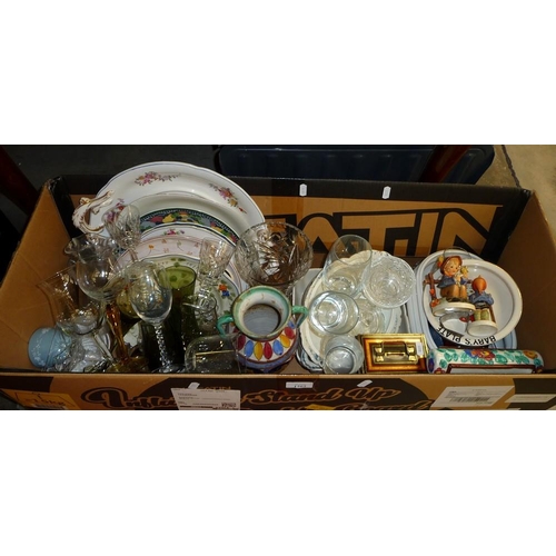 1262 - Large Box - Goebel Hummel Figures, Drinking Glasses etc.