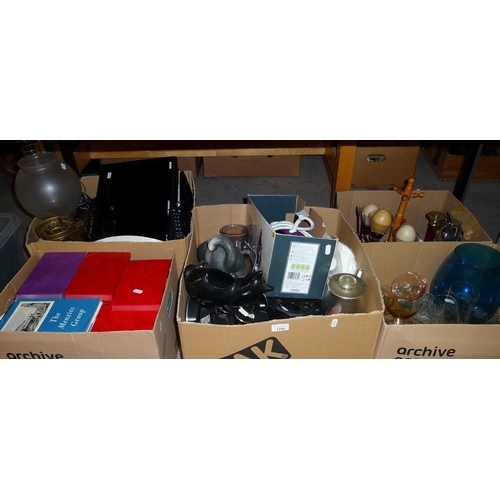 1266 - Five Boxes - Kitchen Items, Blaupunkt Tv etc.