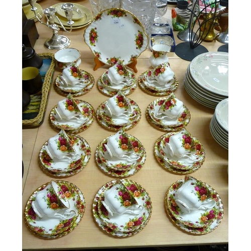 1285 - Royal Albert Old Country Roses Tea Set.
