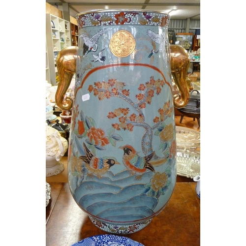 1311 - Large Reproduction Oriental Style Vase approx 53cm tall.