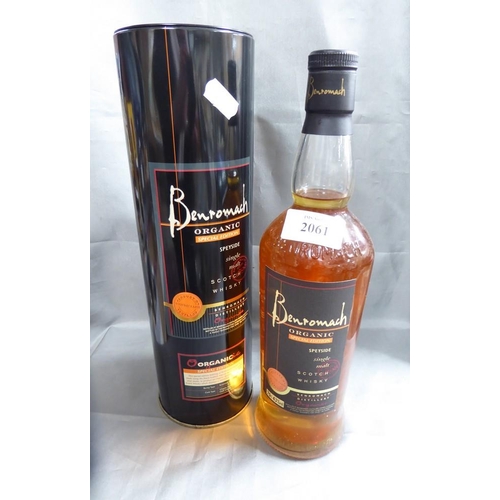 2061 - Bottle of Benromach Organic Single Malt Scotch Whisky.