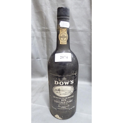 2074 - Bottle of Dow's 1979 Vintage Port.