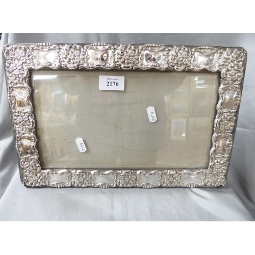 2176 - Large Birmingham Silver Mounted Photo Frame, approx 36 x 24cm overall.