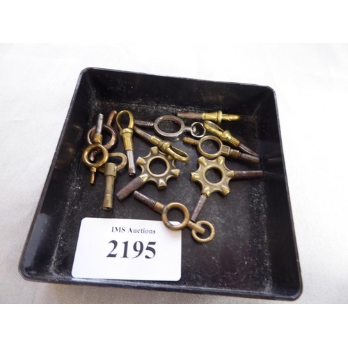 2195 - Small Box of Pocketwatch Winding Keys.