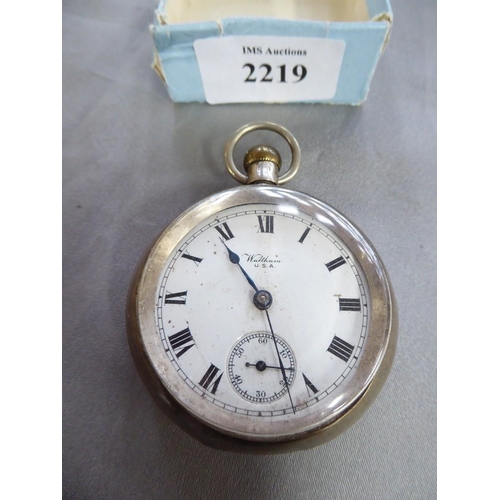 2219 - Waltham Silver Pocket Watch