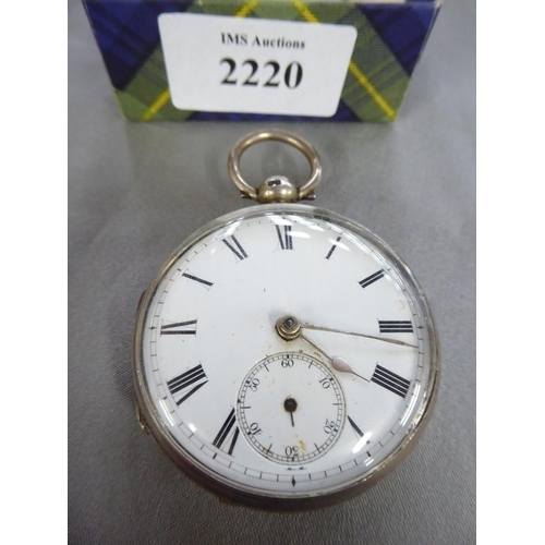 2220 - Victorian Silver Chain Fusee Pocket Watch