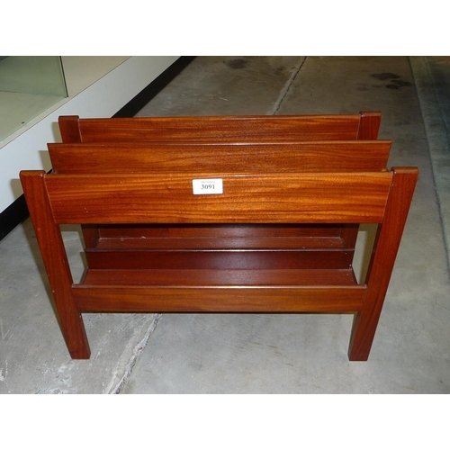 3091 - Vintage Teak Magazine Rack