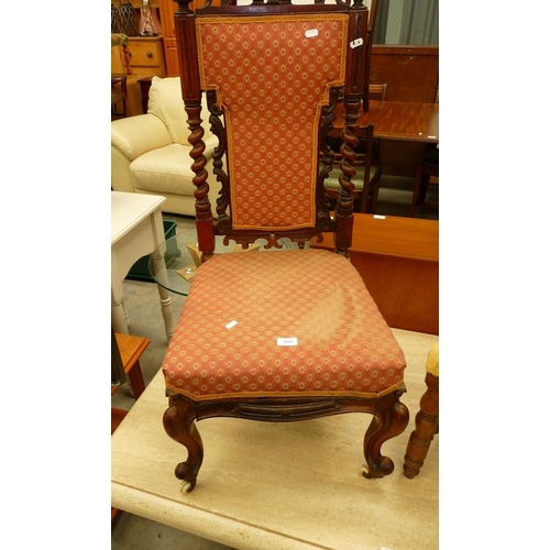 3105 - Victorian Rosewood Barkley Twist Nursing Chair