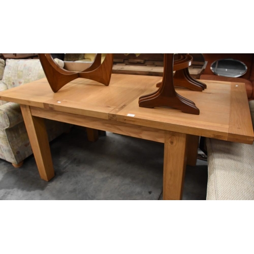 3111 - Oak Extending Dining Table & 1 Leaf