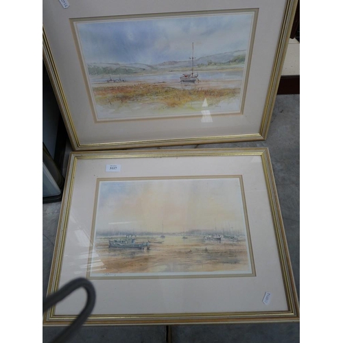 3117 - 2 Signed Prints - Seascapes