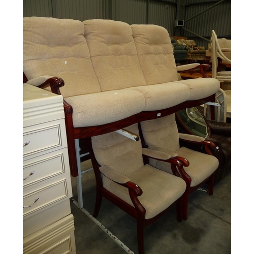 3146 - Cintique 3 Seat Sofa & 2 Chairs