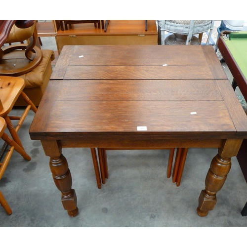 3166 - Vintage Oak Fold-Over Dining Table