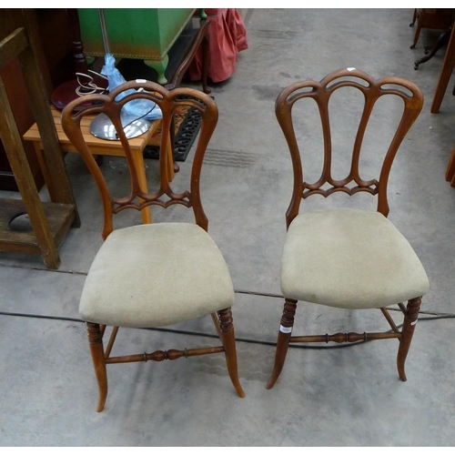 3172 - Pair of Victorian Mahogany Bedroom Chairs