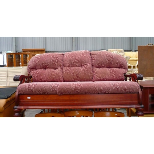 3188 - Pine Framed 3 Seat Sofa