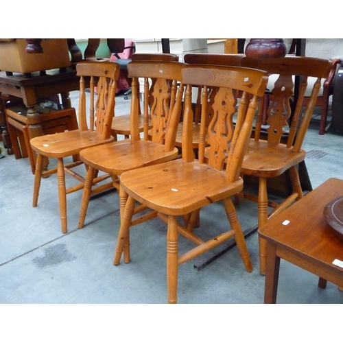 3189 - Set of 6 Pine Dining Chairs