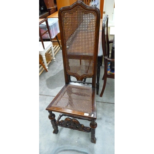 3202 - Antique Mahogany Bergere Hall Chair