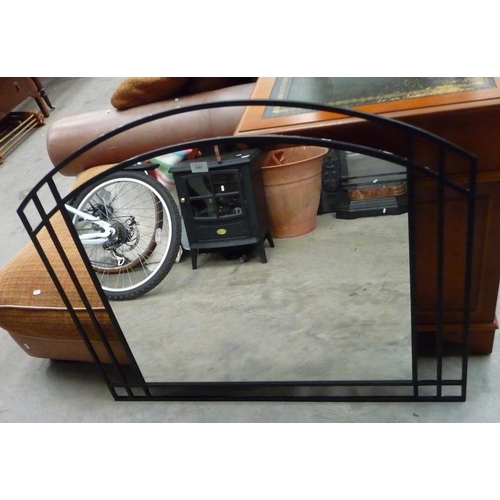 3307 - Metal Framed Over Mantle Mirror