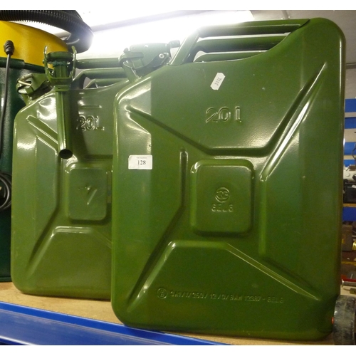 128 - Pair of Twenty Litre Jerry Cans