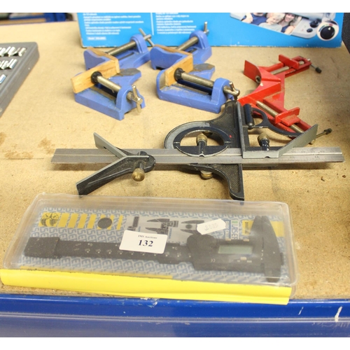 132 - Digital Slide Caliper, Clamps etc.