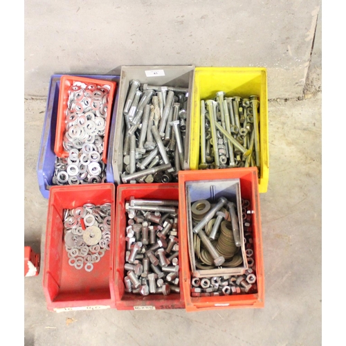 45 - One Lot of Heavy Duty Nuts and Bolts