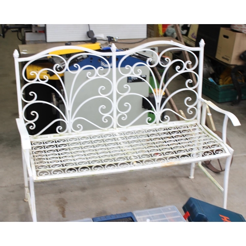 61 - Folding Metal Garden Bench