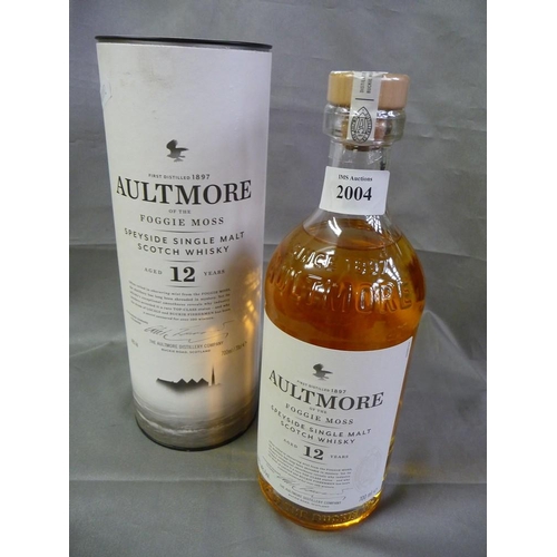 2004 - Bottle of Aultmore of the Foggie Moss 12 Year Old Speyside Single Malt Scotch Whisky