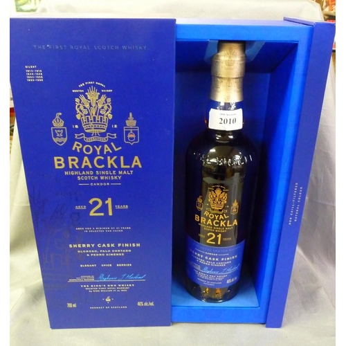 2010 - Bottle of Royal Brackla 21 Year Old Highland Single Malt Scotch Whisky - Sherry Case Finish