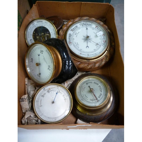 2013 - Box Assorted Barometers, Measuring Tape etc