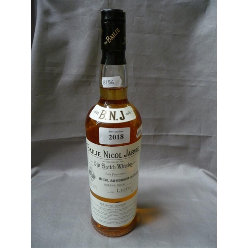 2018 - Bottle of The Bailie Nicol Jarvie Blended Scotch Whisky