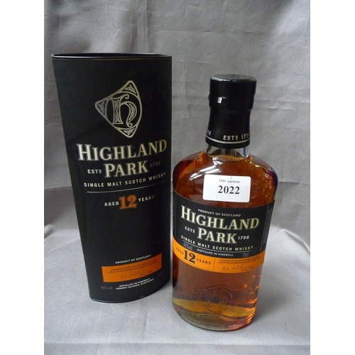 2022 - Bottle of Highland Park 12 Year Old Single Malt Scotch Whisky