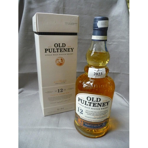 2023 - Bottle of Old Pulteney 12 Year Old Single Scotch Malt Whisky