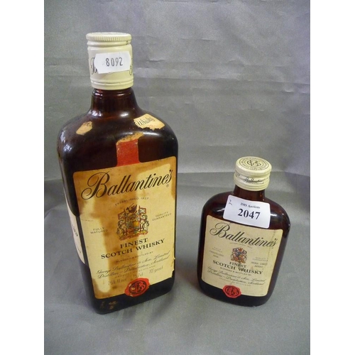 2047 - Bottle and a Quarter Bottle of Ballantine's Blended Scotch Whisky