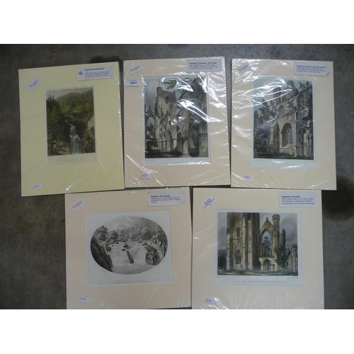 2063 - 5 Unframed Steel Engravings