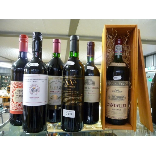 2070 - 6 Bottles of Assorted Vintage Red Wines