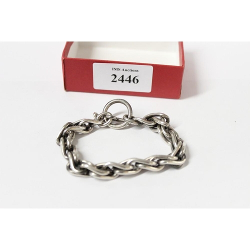 2446 - 925 Silver Fancy Link Bracelet 50.6g