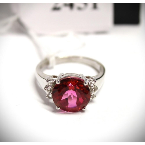 2451 - Ladies Ring with Red Stone