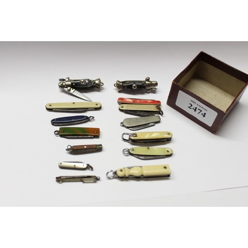 2474 - Collection of Miniature Pocket/Pen Knives