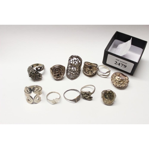 2479 - Collection of Silver Rings