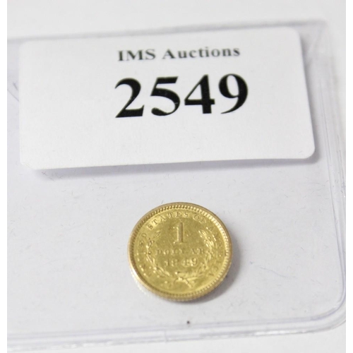 2549 - US Gold Dollar 1849.