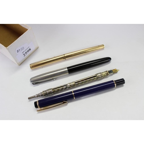 2598 - 4 Vintage Fountain Pens