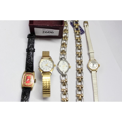 2606 - Small Box of Ladies Wrist Watches