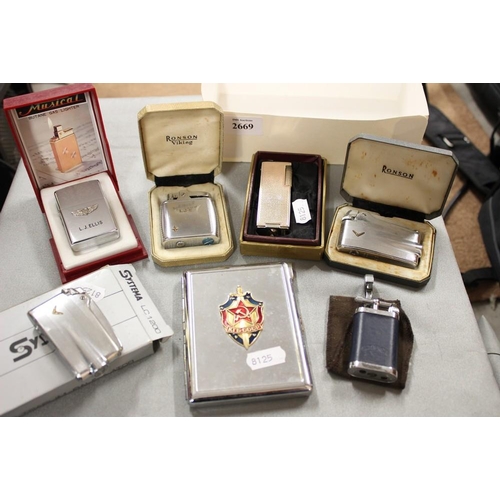 2669 - Box of Assorted Lighters - Zippo, Ronson etc