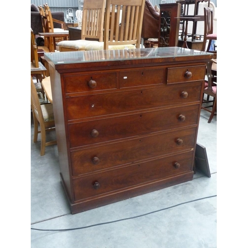 3041 - Victorian Mahogany 3 over 3 Drawer Chest by William Deans Cabinet Maker, Melrose