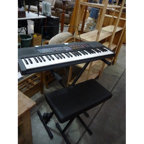 3242 - Casio Keyboard, Stand and Stool